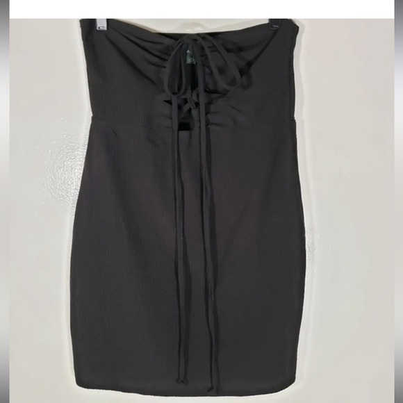 Wild Fable Black Strapless Bodycon Mini Dress NWT — M - Picture 5 of 5